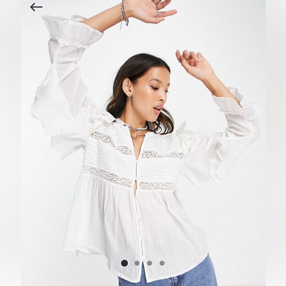 Asos topshop ruffle top